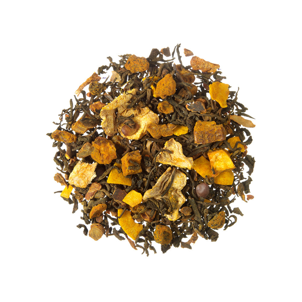 Pu-erh čaj s červeným kurkumovým latte. 100 g